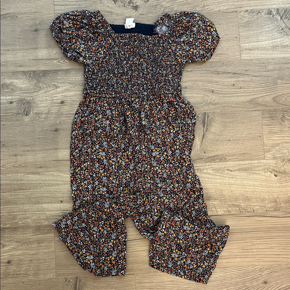 Crewcuts Floral Jumpsuit with Multicolor Design